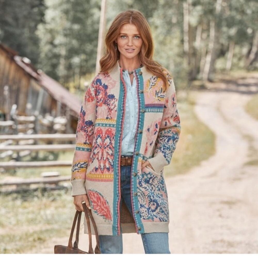 Sundance Zenni Patchwork Cardigan size XXL